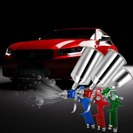 3 HVLP Auto Paint Car Primer Air Spray Gun Kit