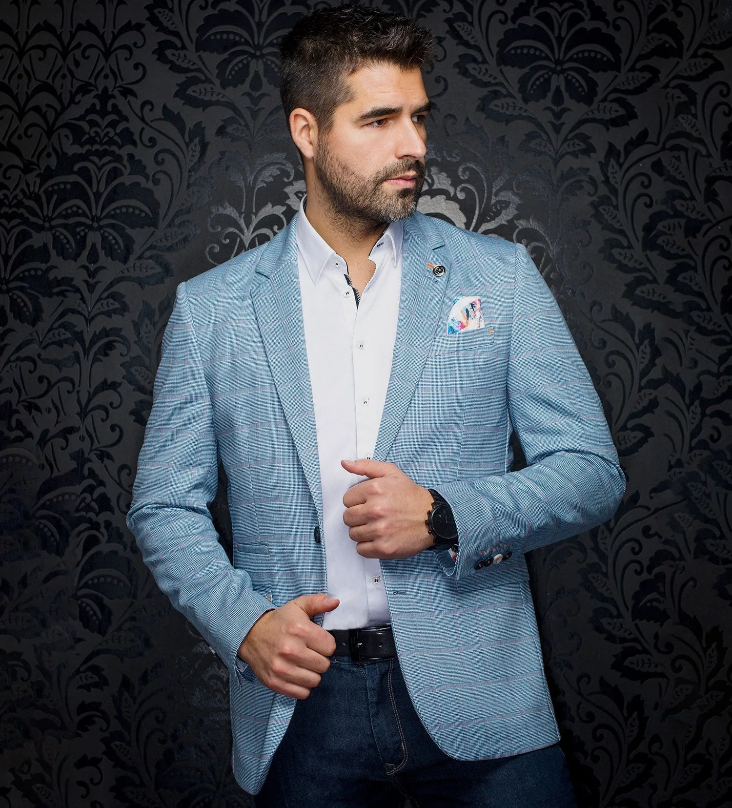 Au Noir Anderson Windowpane Coat