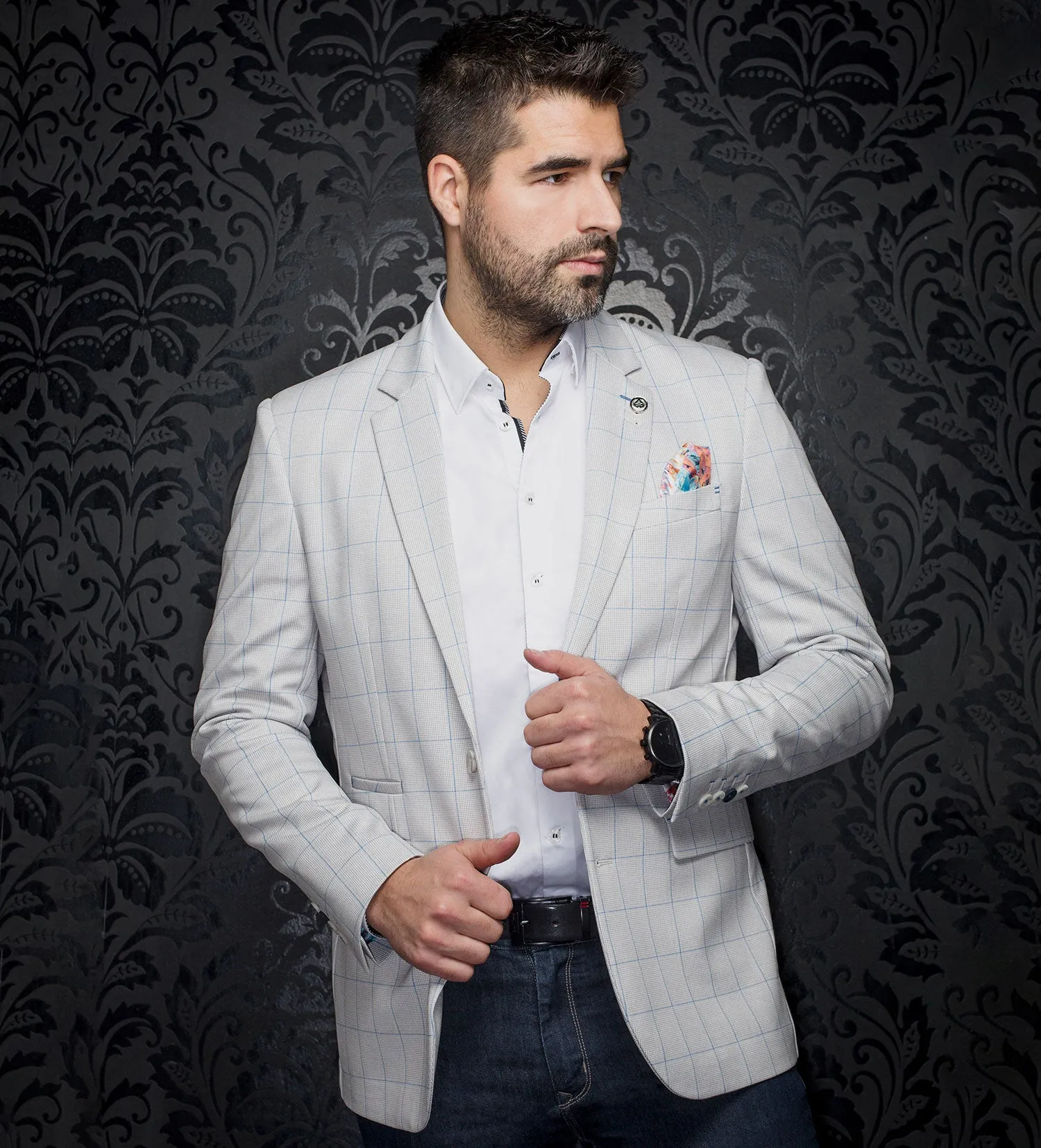 Au Noir Anderson Windowpane Coat