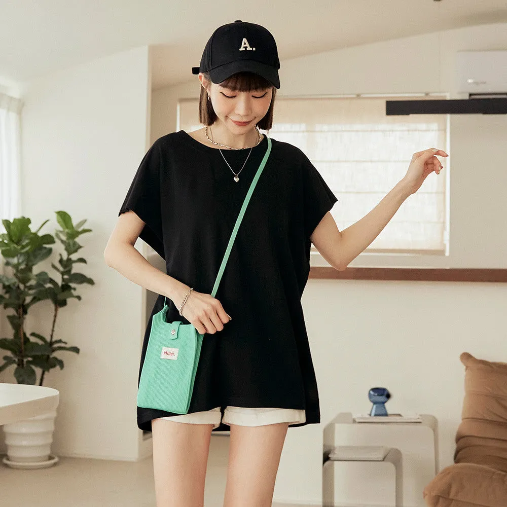 Casual Oversized Back Cutout Cotton Long T-Shirt Top