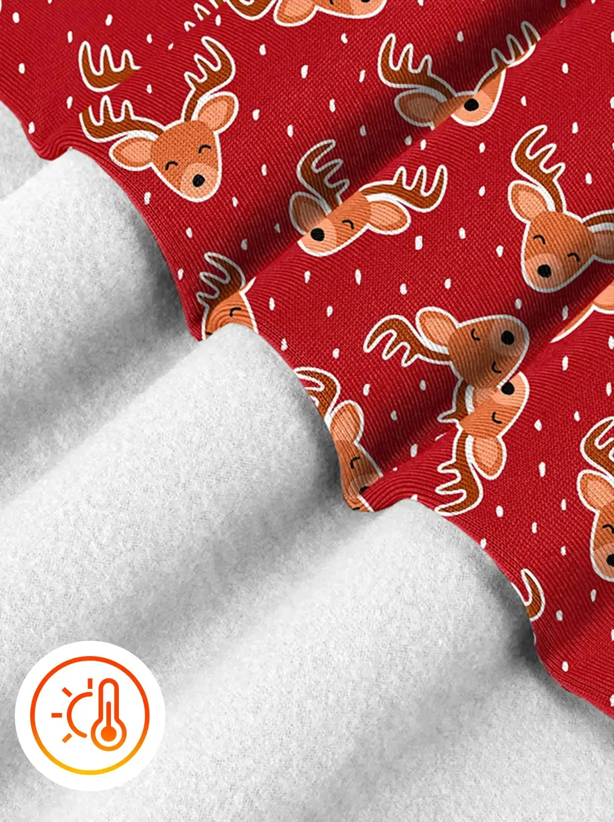 Christmas Yellow Elk Pattern Long-sleeve Tops