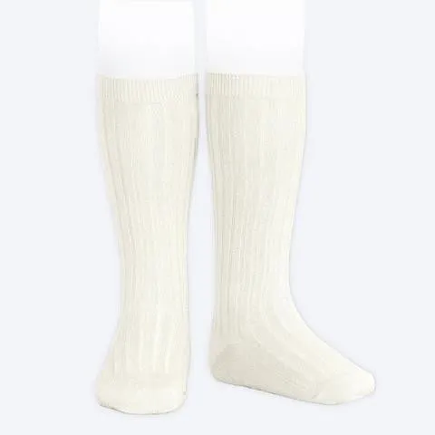 Crème Ribbed Socks