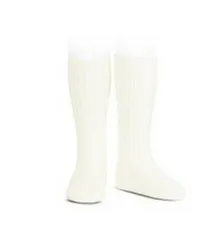 Crème Ribbed Socks