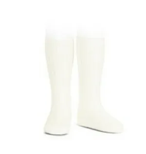 Crème Ribbed Socks
