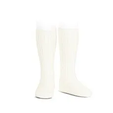 Crème Ribbed Socks