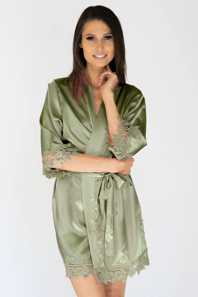 Custom Lila Lace Bridal Robe
