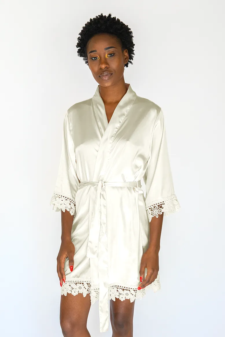 Custom Lila Lace Bridal Robe