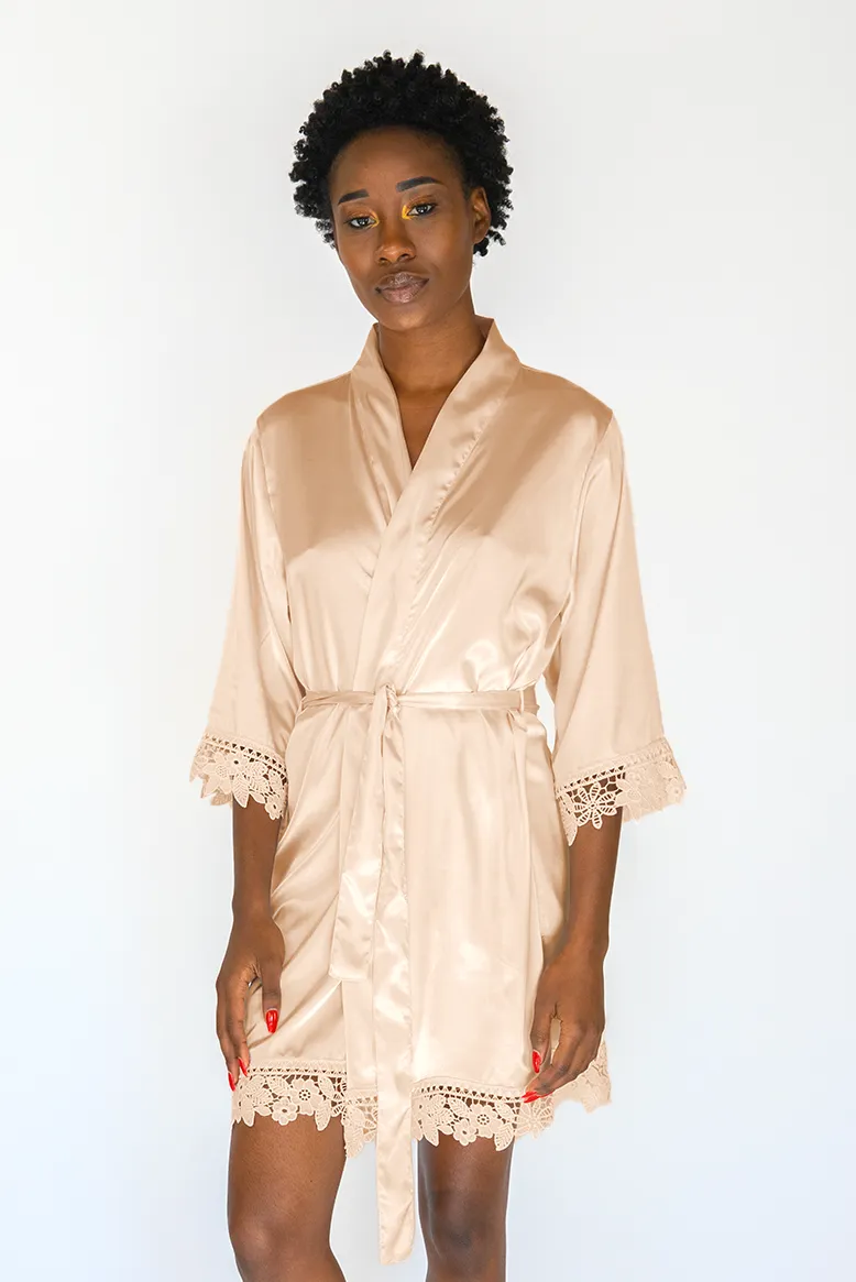Custom Lila Lace Bridal Robe