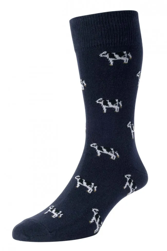 HJ Hall HJ62 Cow Cotton Rich Socks