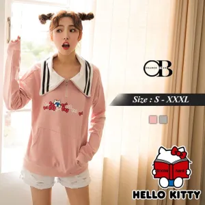 LONG SLEEVE BIG COLLAR KITTY TOPS
