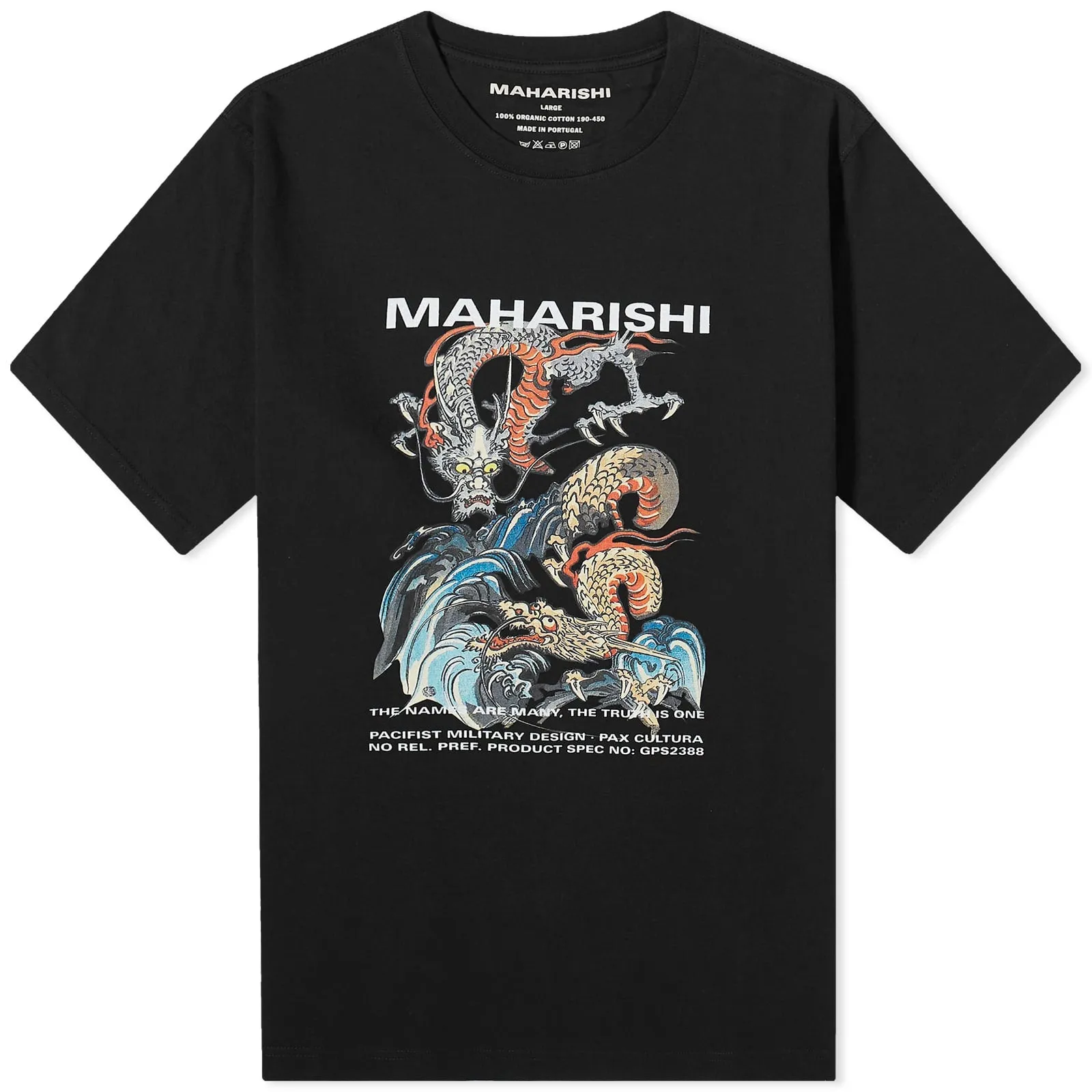 Maharishi Double Dragon T-shirt, black