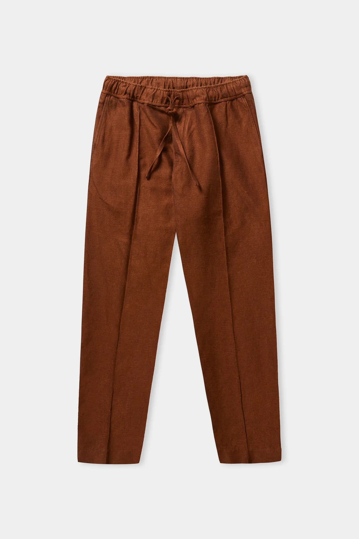 MAX trousers winter linen cognac