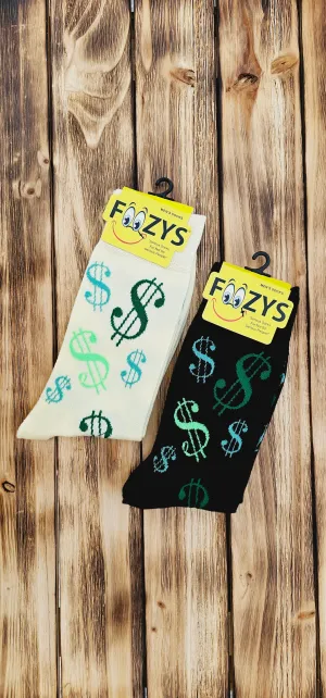 Men's Foozys Socks - Dollar Signs