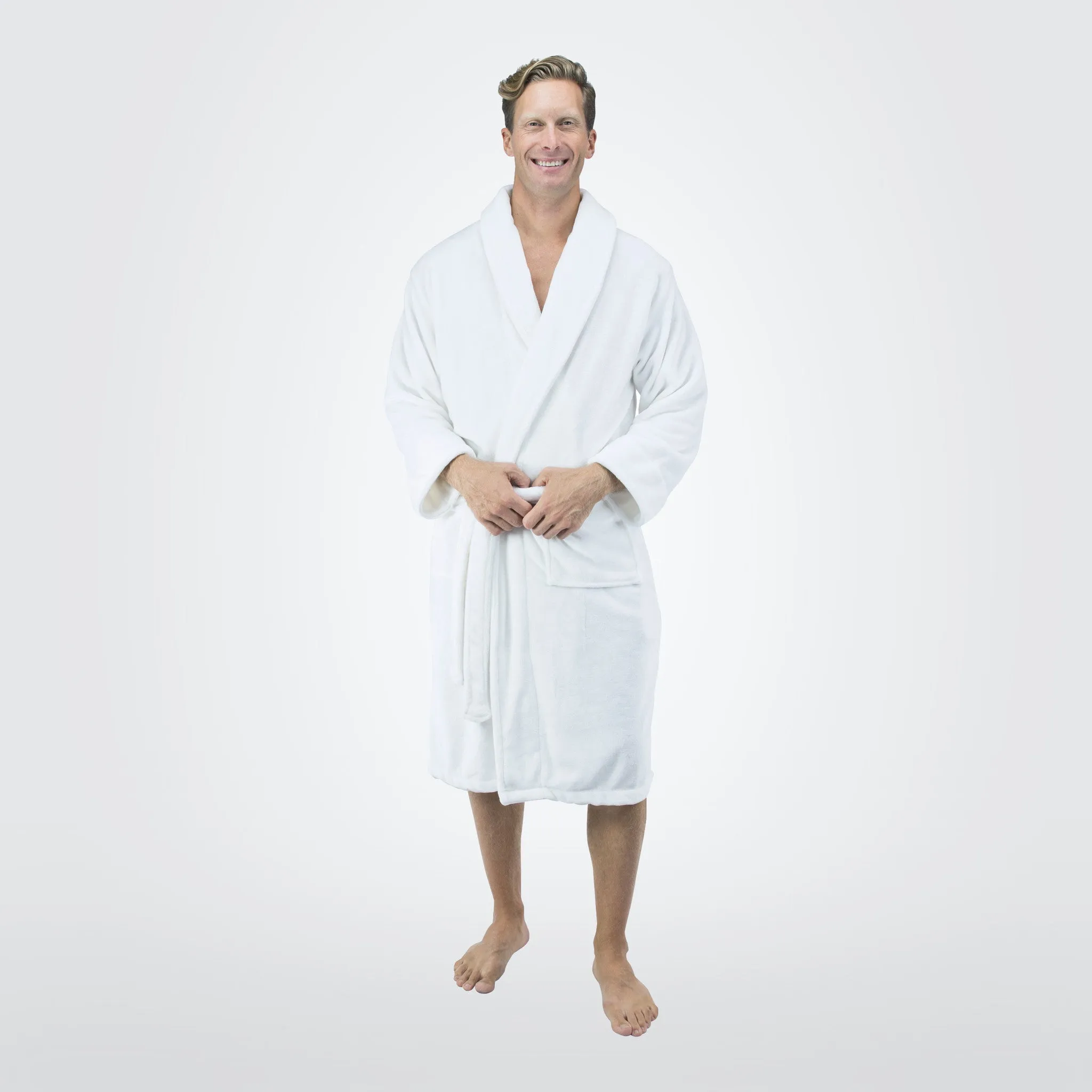 Men's Tahoe Shawl Collar Microfleece Bathrobe