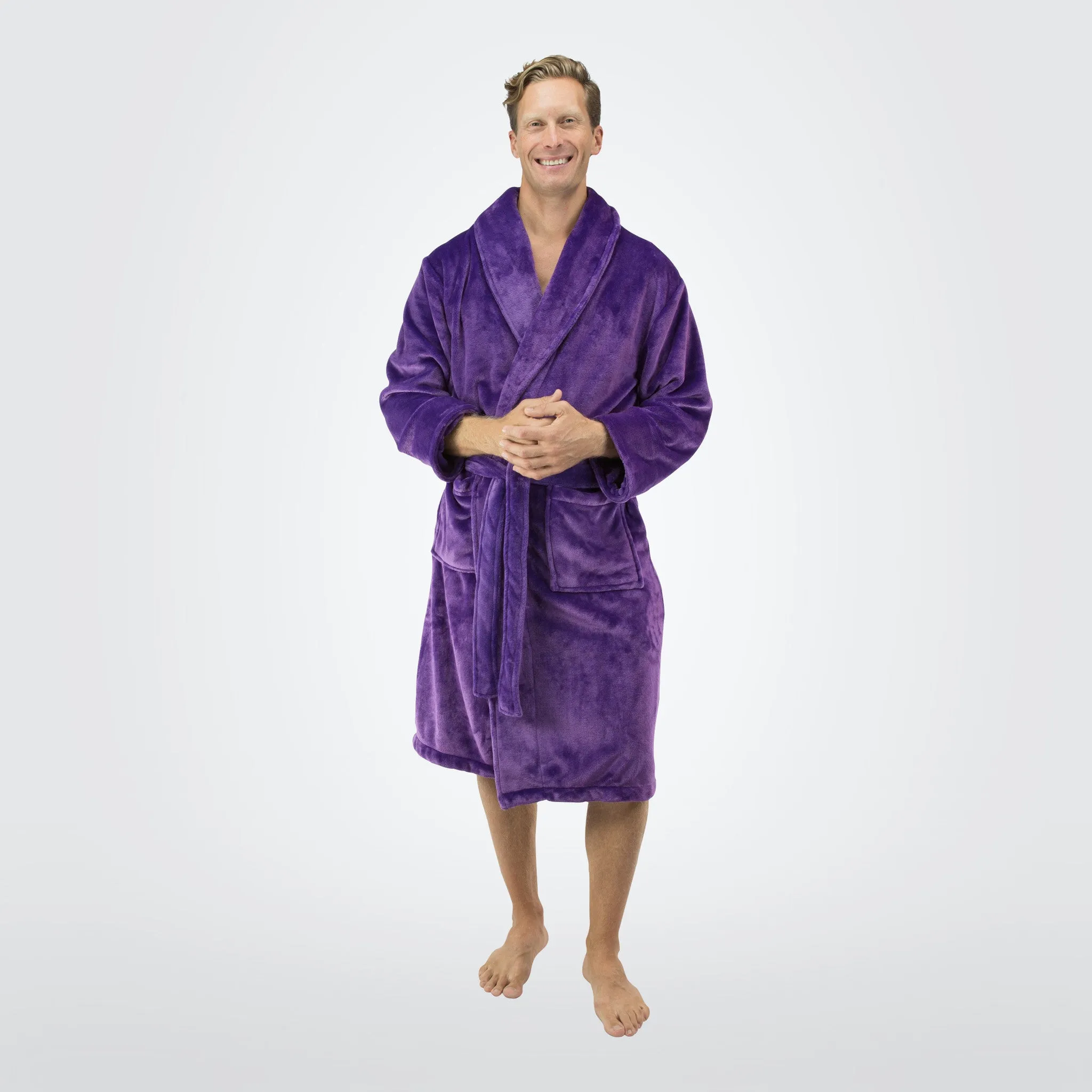 Men's Tahoe Shawl Collar Microfleece Bathrobe