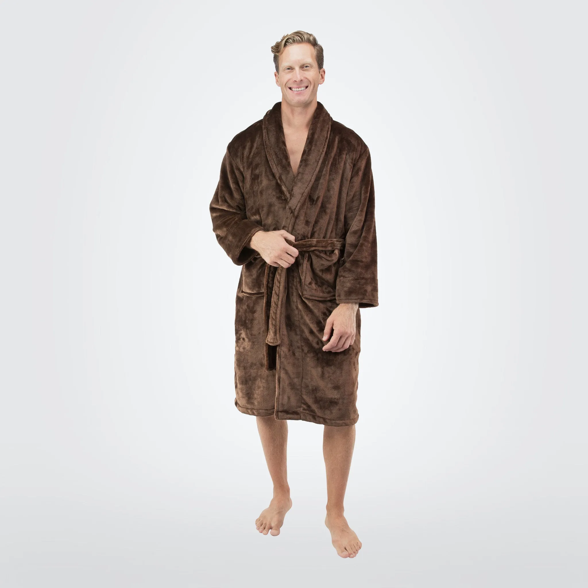 Men's Tahoe Shawl Collar Microfleece Bathrobe
