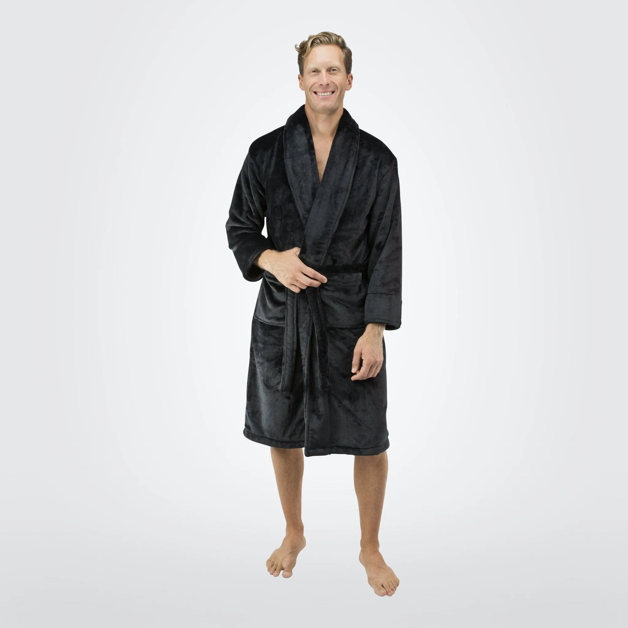 Men's Tahoe Shawl Collar Microfleece Bathrobe