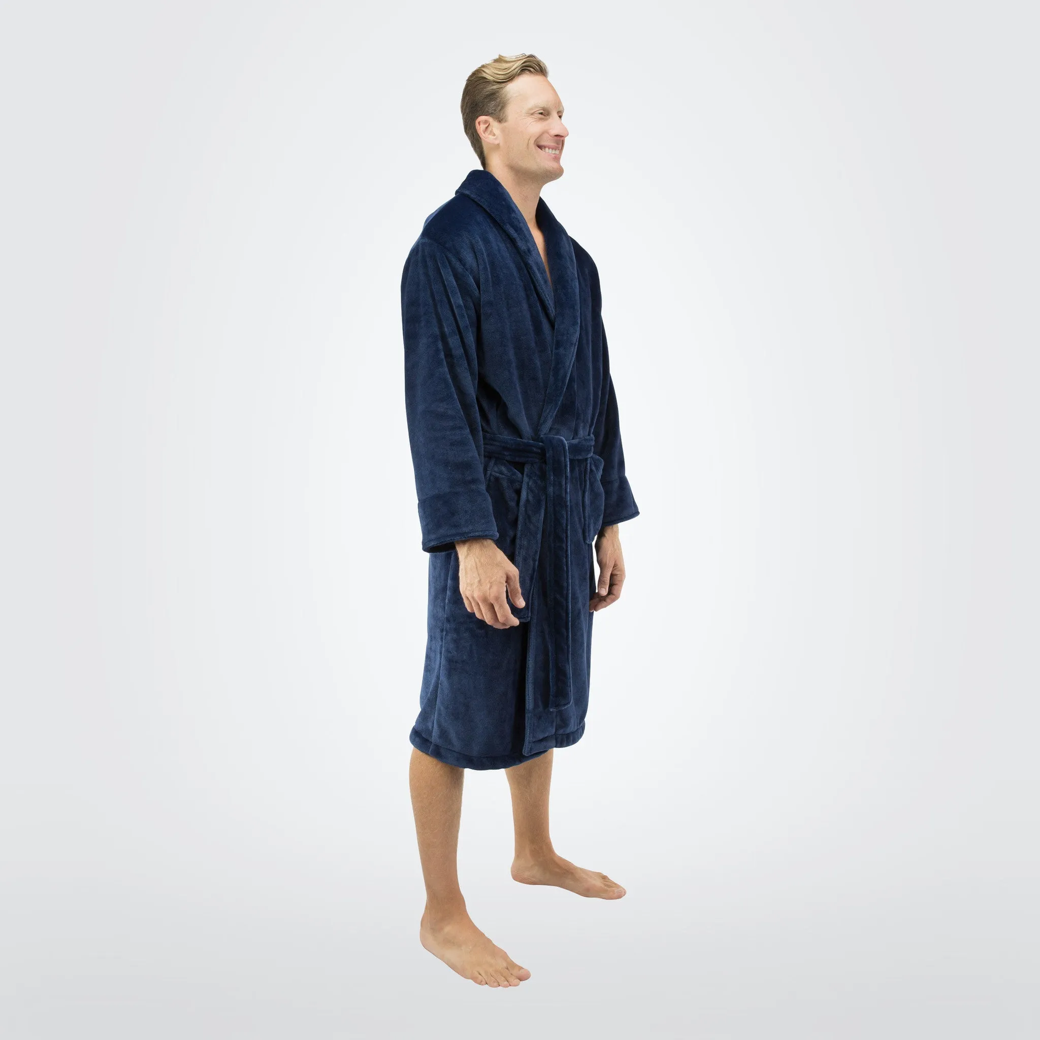 Men's Tahoe Shawl Collar Microfleece Bathrobe
