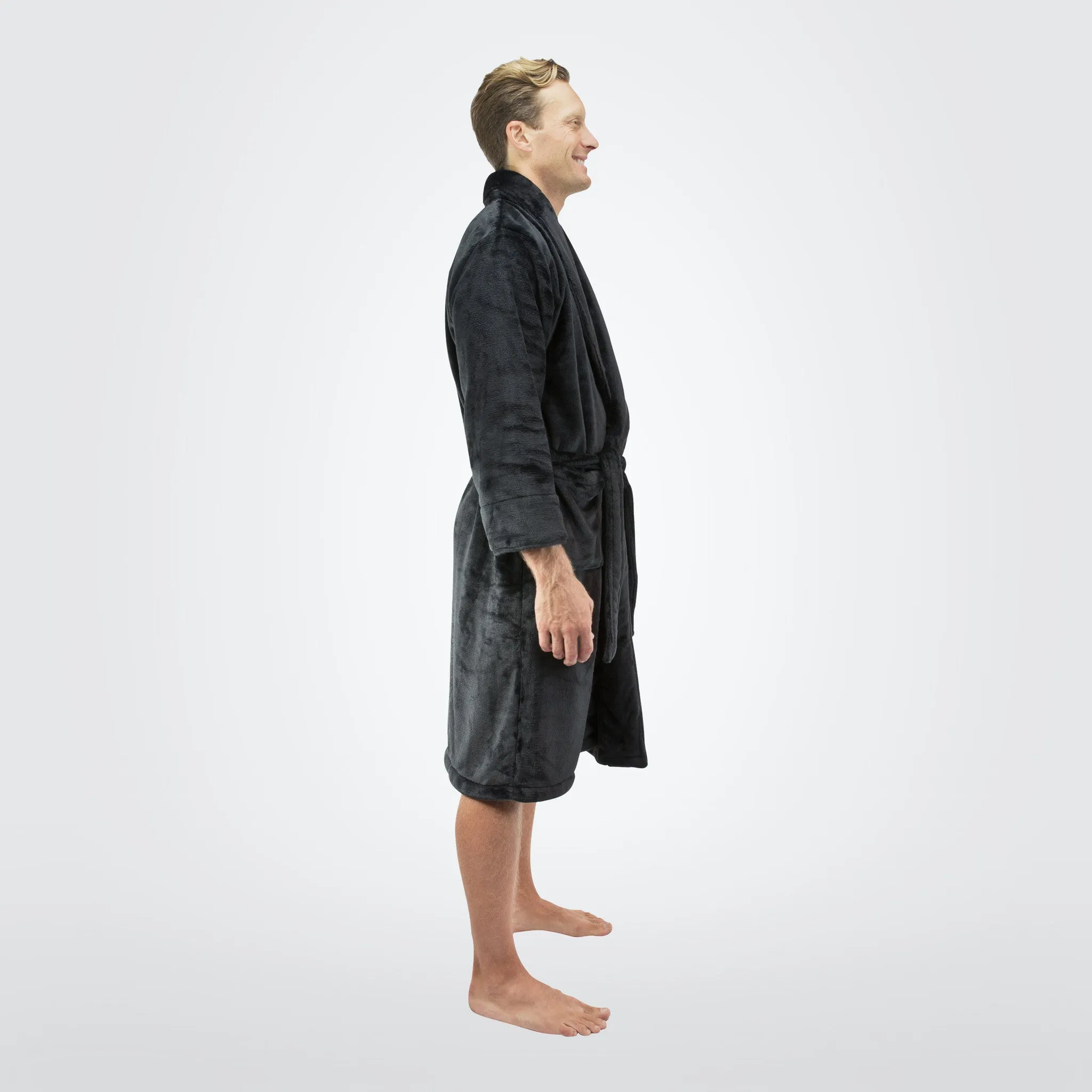 Men's Tahoe Shawl Collar Microfleece Bathrobe