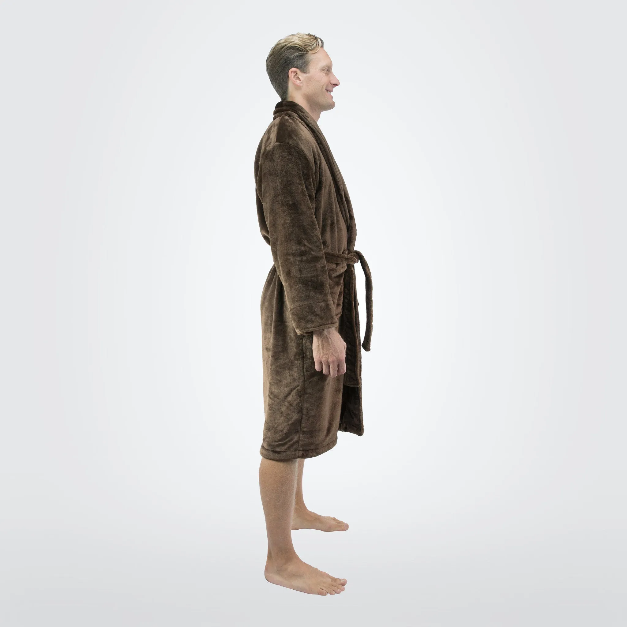 Men's Tahoe Shawl Collar Microfleece Bathrobe