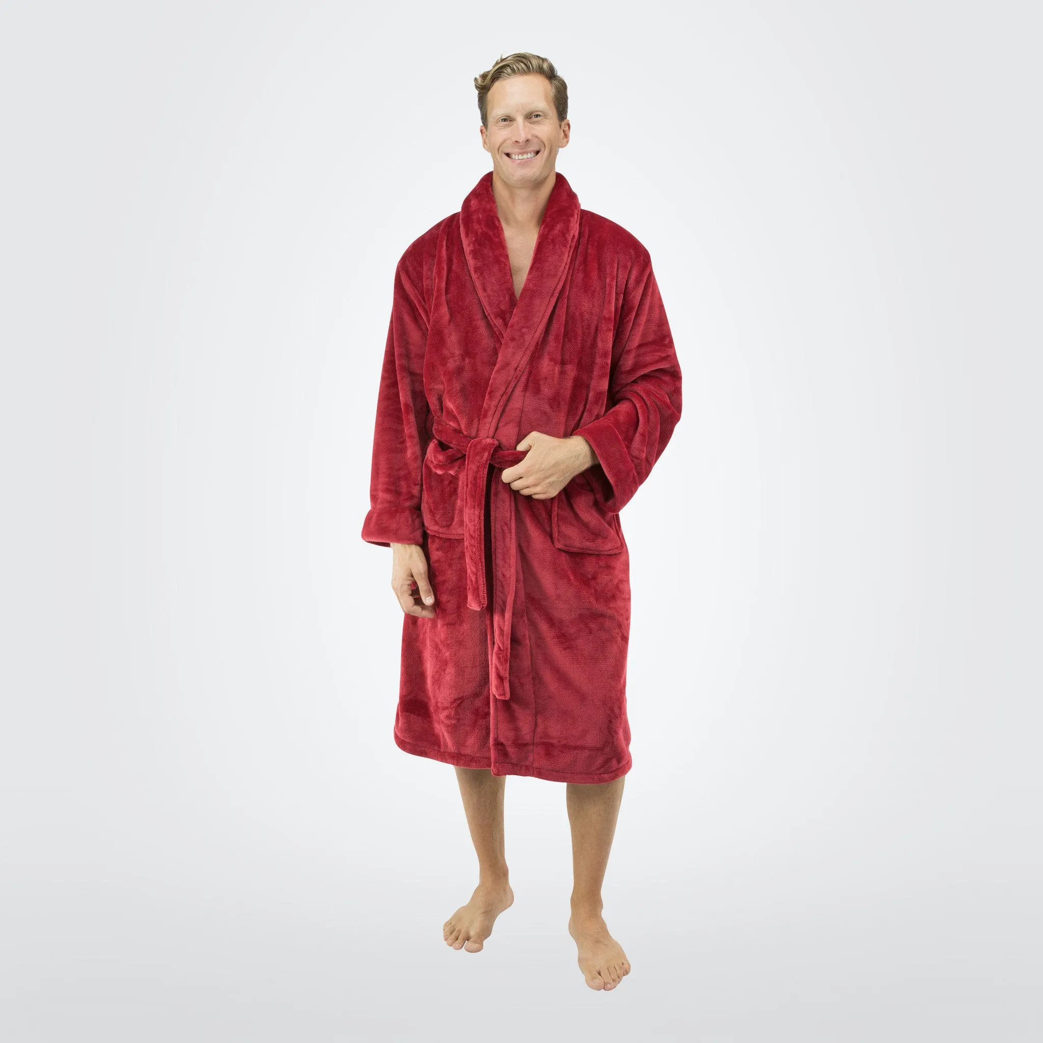 Men's Tahoe Shawl Collar Microfleece Bathrobe