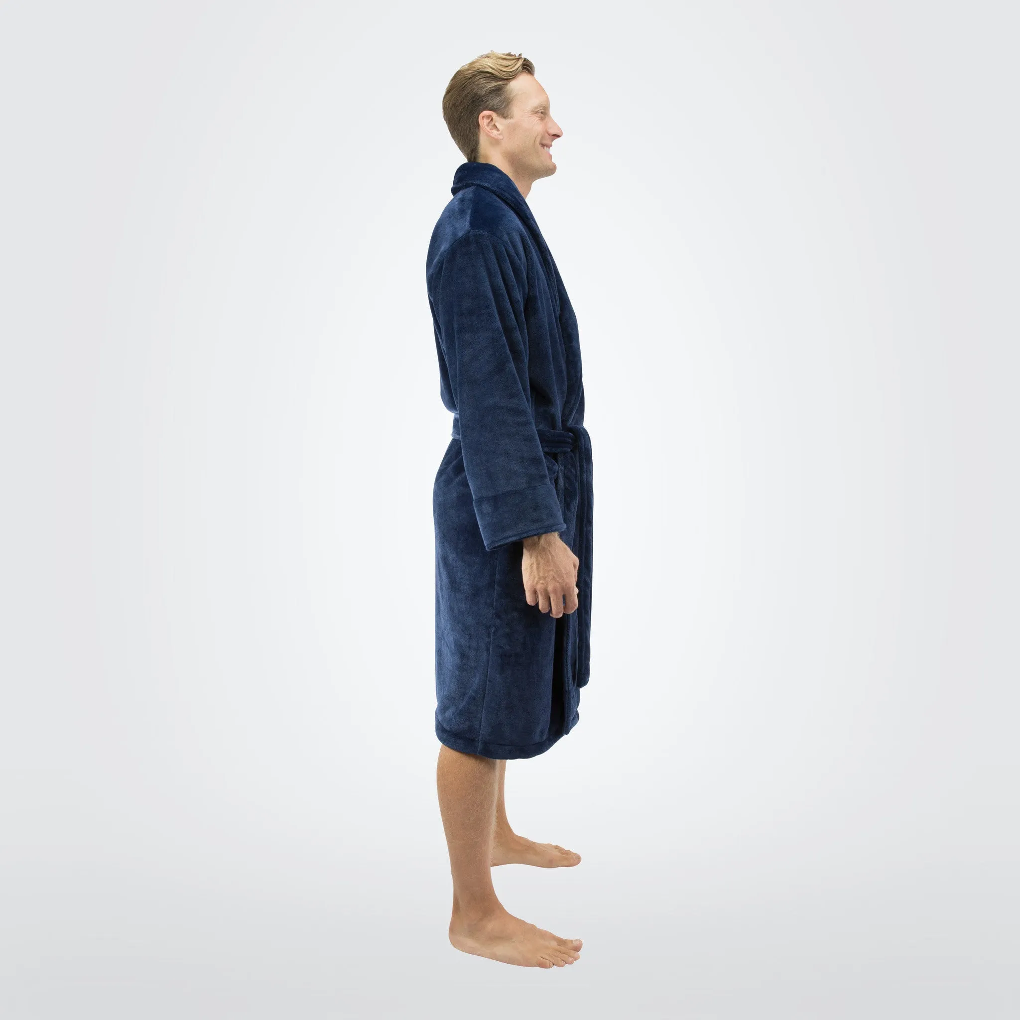 Men's Tahoe Shawl Collar Microfleece Bathrobe