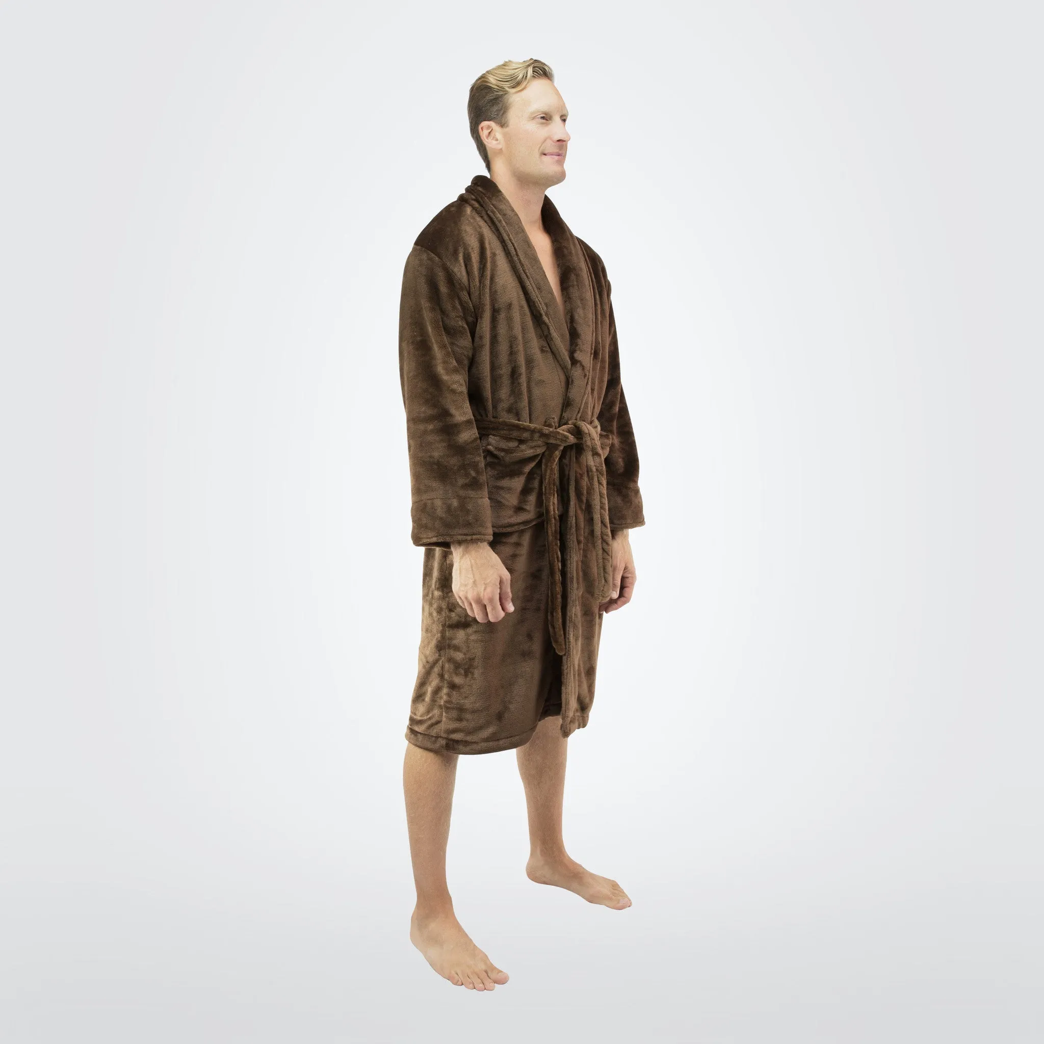 Men's Tahoe Shawl Collar Microfleece Bathrobe