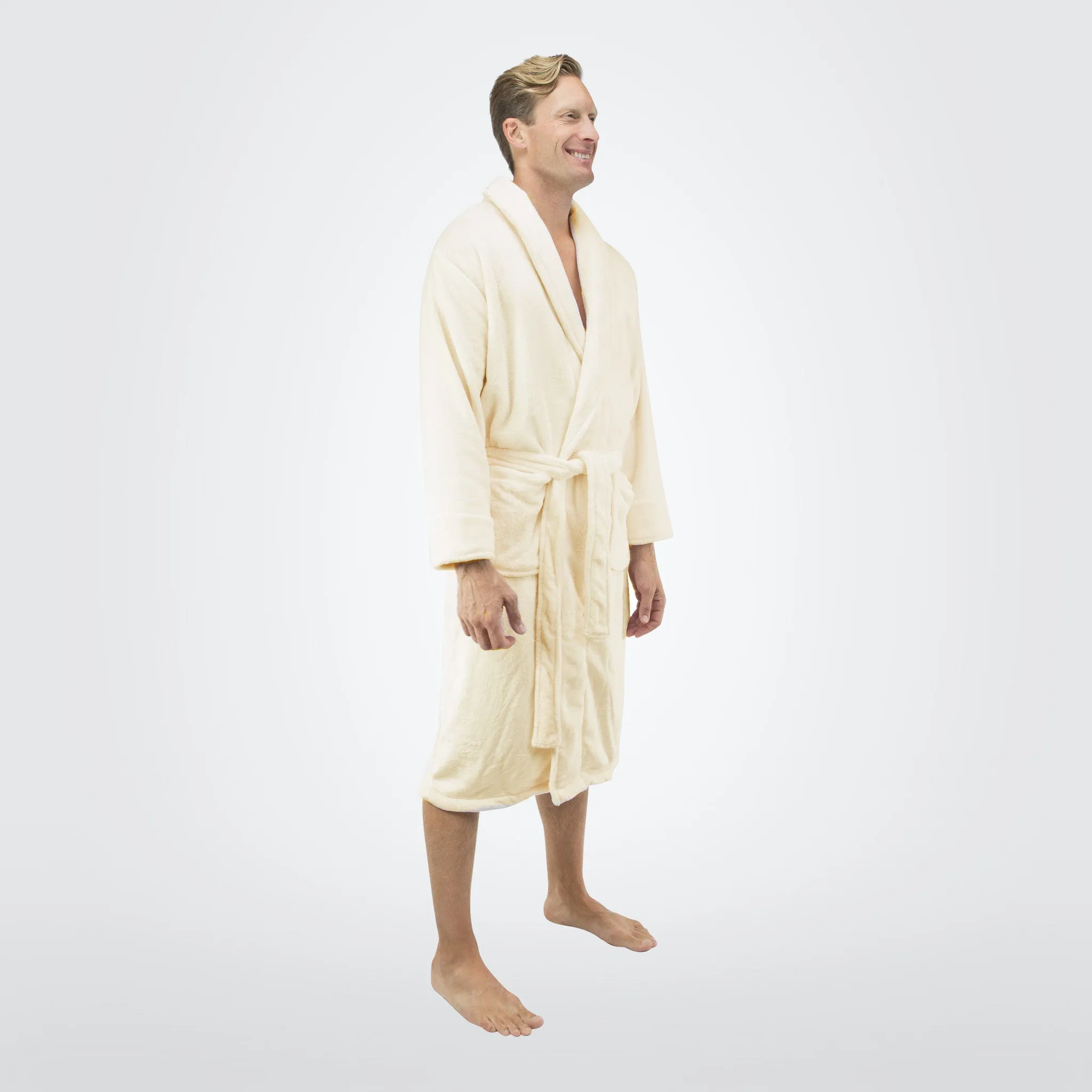 Men's Tahoe Shawl Collar Microfleece Bathrobe