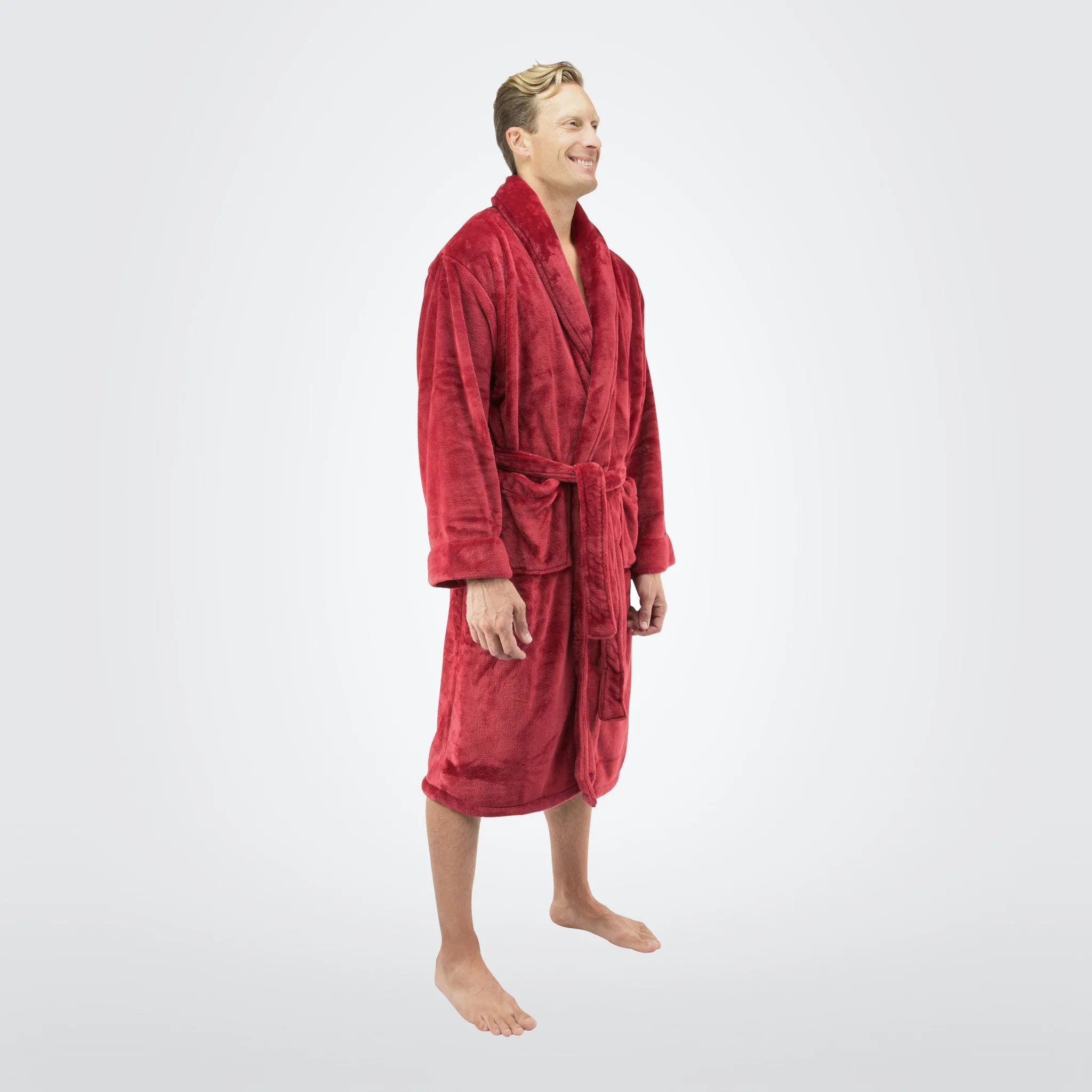 Men's Tahoe Shawl Collar Microfleece Bathrobe