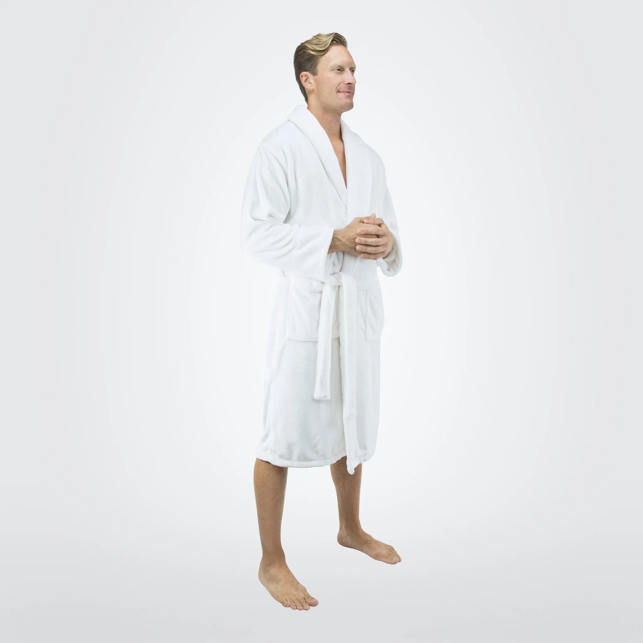 Men's Tahoe Shawl Collar Microfleece Bathrobe