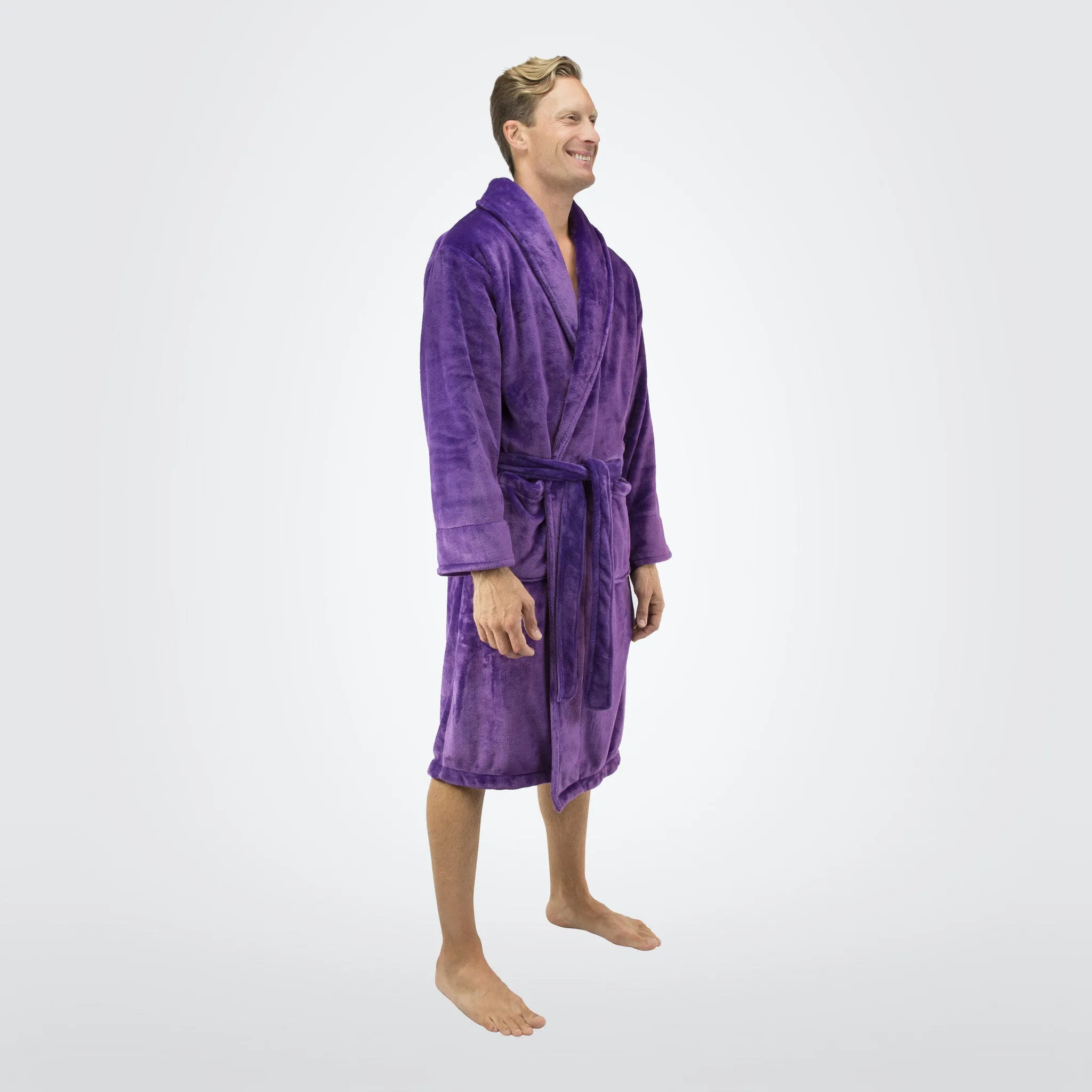 Men's Tahoe Shawl Collar Microfleece Bathrobe