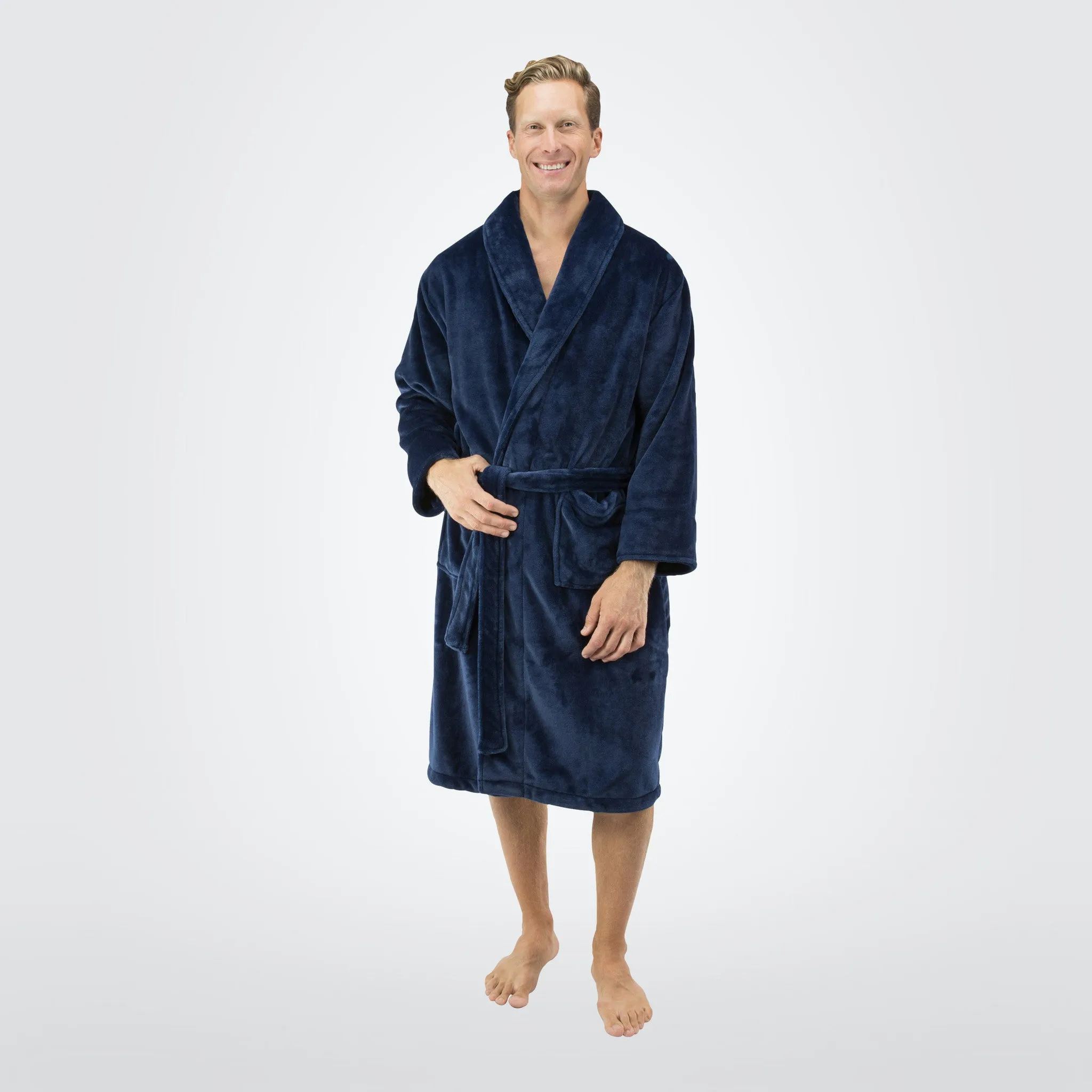 Men's Tahoe Shawl Collar Microfleece Bathrobe
