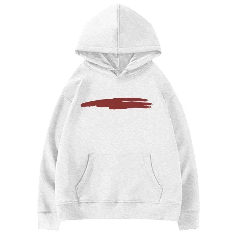 Metaversmall Basic Hooded Chic Drawstring Loose Women Hoodies Fashion Print Office Ladies Simple Pocket Casual 4-colors Female Hoodies