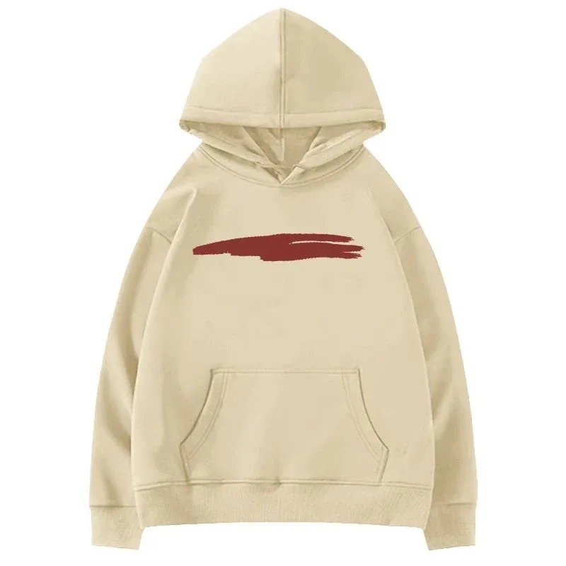 Metaversmall Basic Hooded Chic Drawstring Loose Women Hoodies Fashion Print Office Ladies Simple Pocket Casual 4-colors Female Hoodies