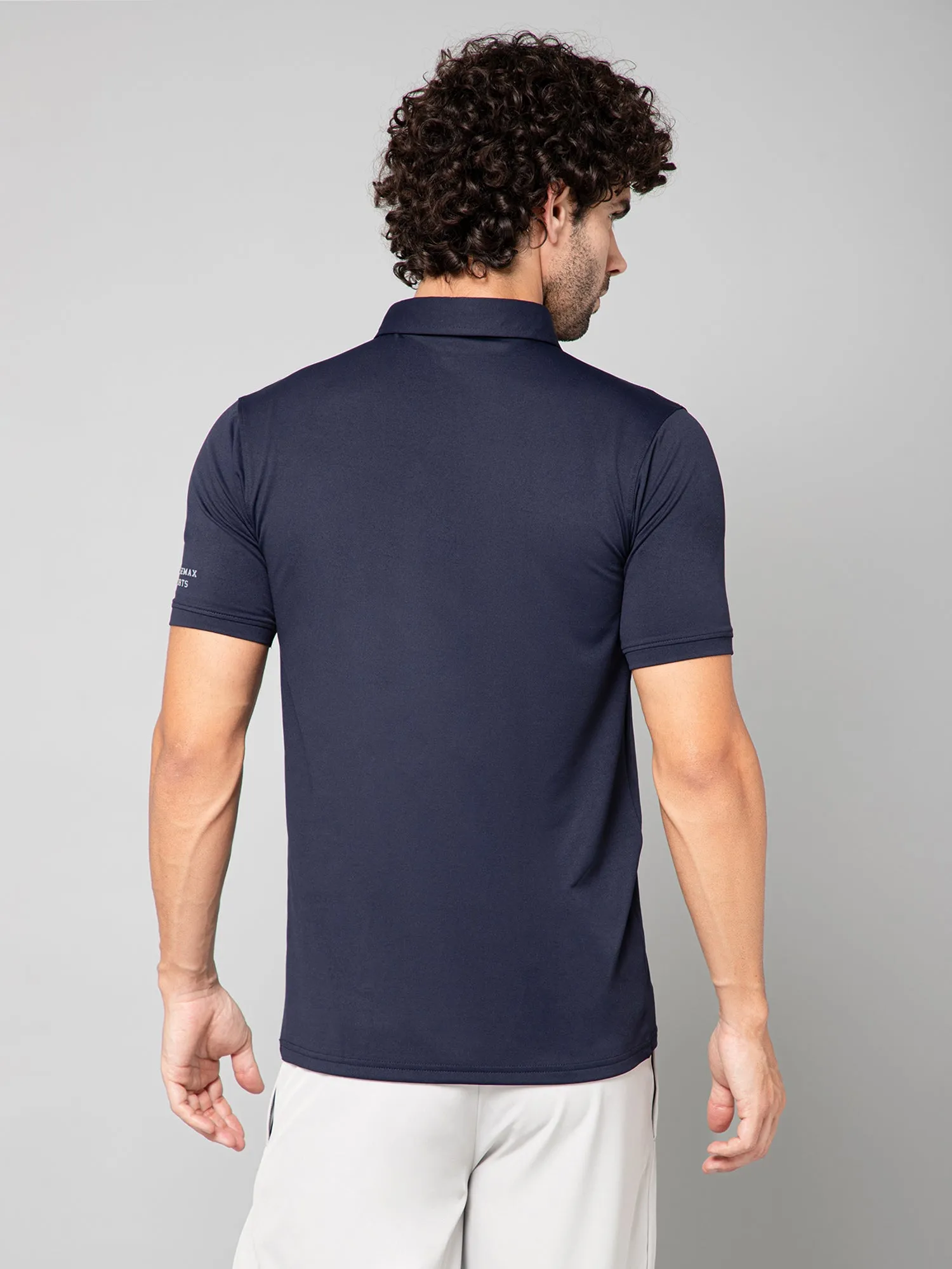 MINIMAL BUZZ SOFT TOUCH POLO T-SHIRT-NAVY