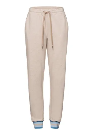 Natural Living Cotton Drawstring Lounge Pants | Camel Melange 78851-2895
