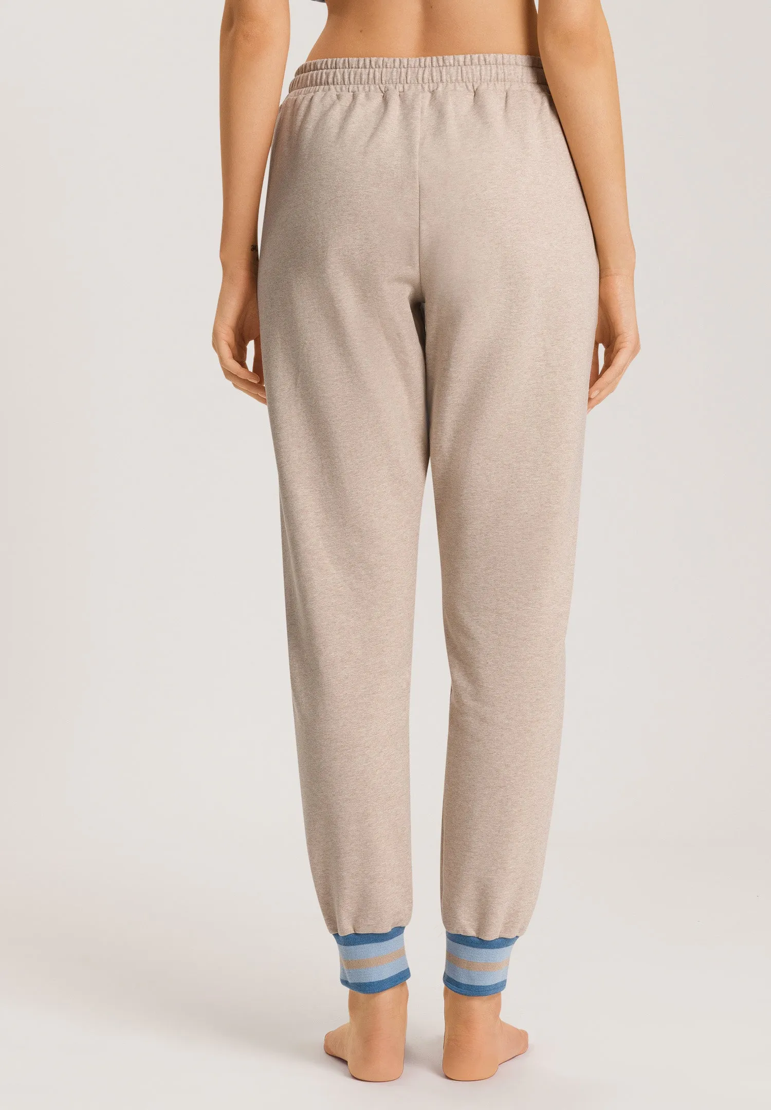 Natural Living Cotton Drawstring Lounge Pants | Camel Melange 78851-2895