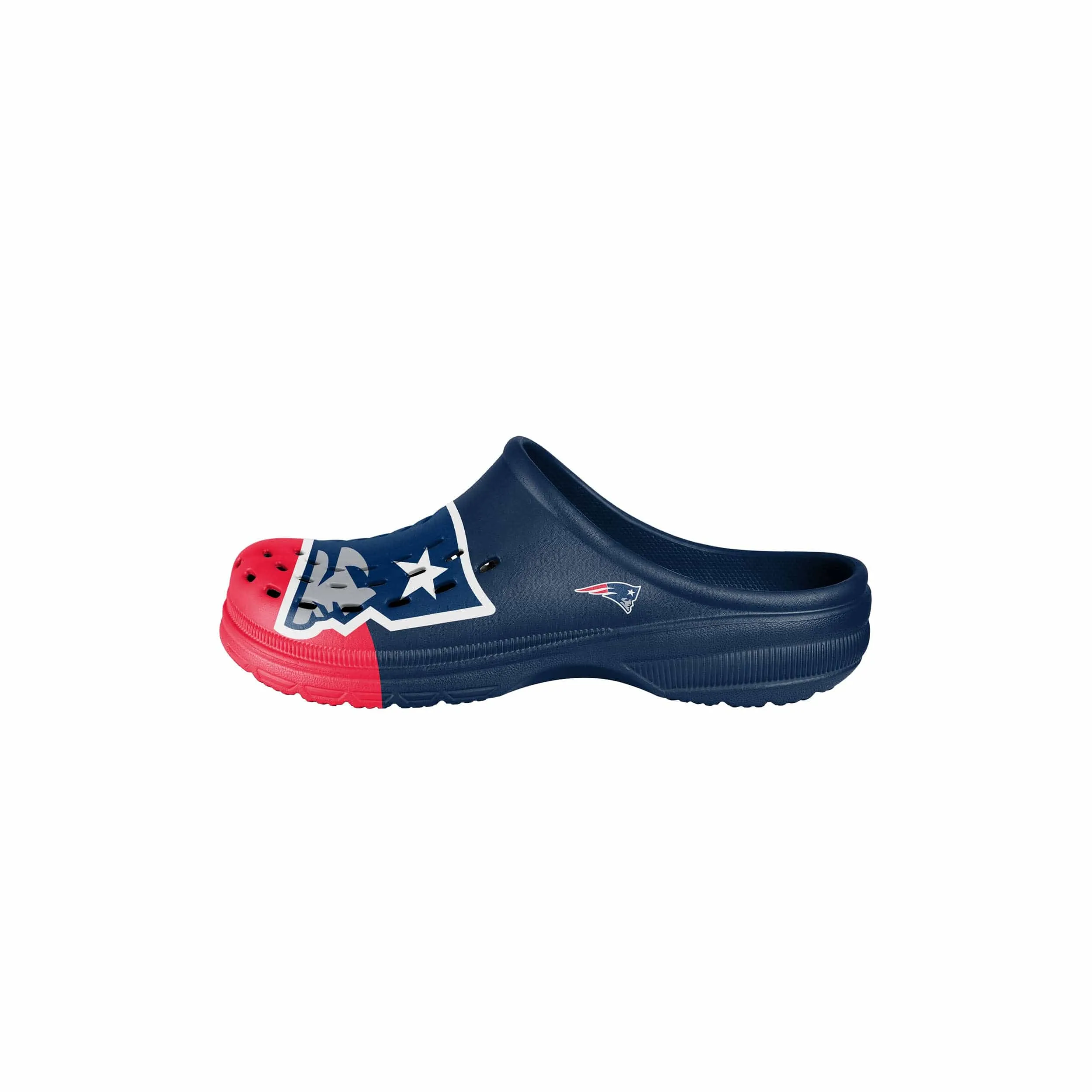 New England Patriots NFL Youth Colorblock Big Logo Clog