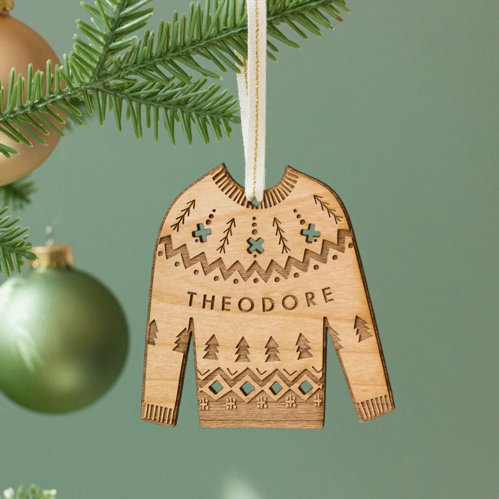 Personalized Name Sweater Ornament