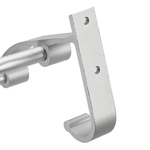 Plantex Space Aluminum Towel Holder/Rod/Hanger/Stand with Side Hooks for Bathroom & Kitchen - Bathroom/Kitchen Accessories (24 Inch-Silver)