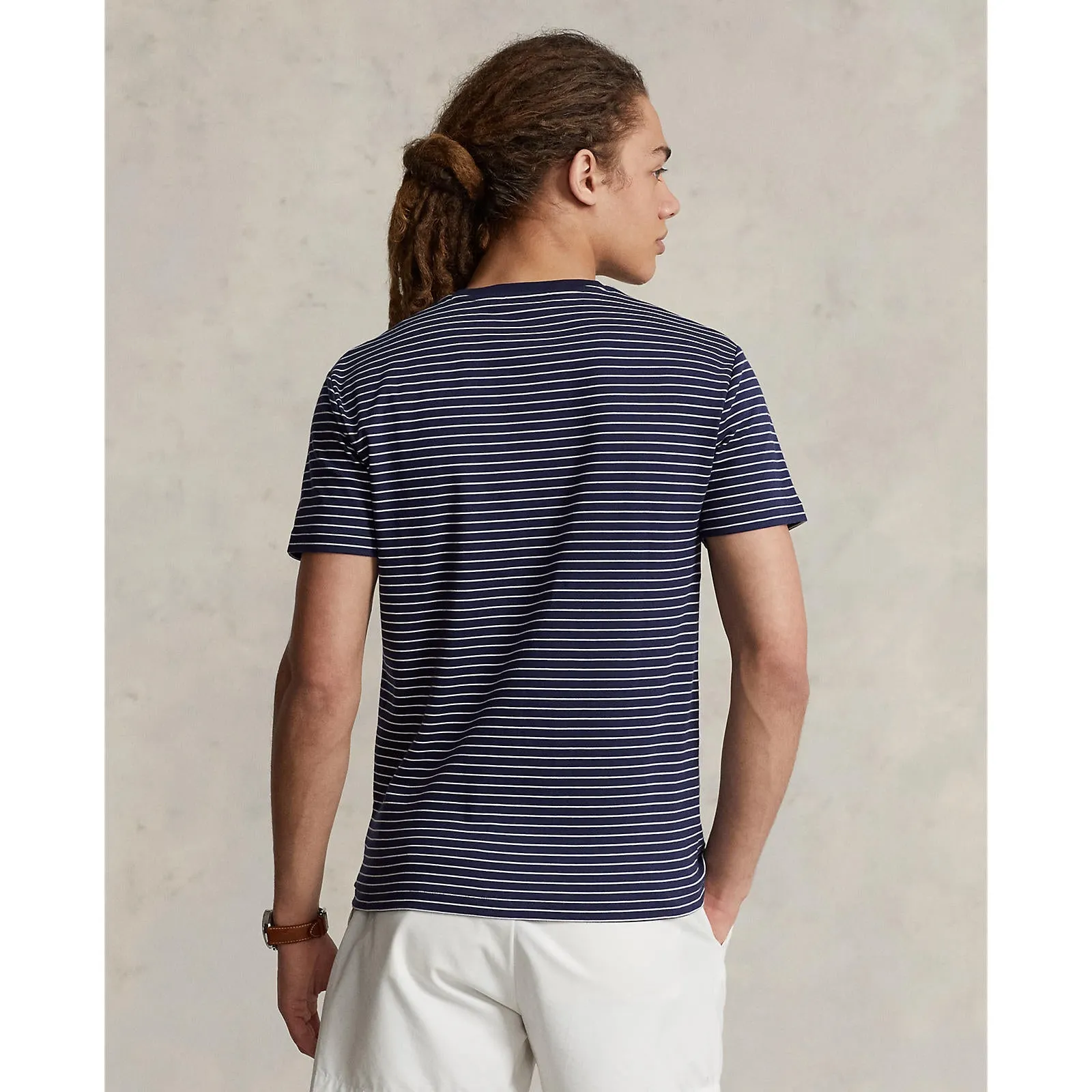 Polo Ralph Lauren - Custom Slim Fit Soft Cotton T-Shirt - French Navy/White