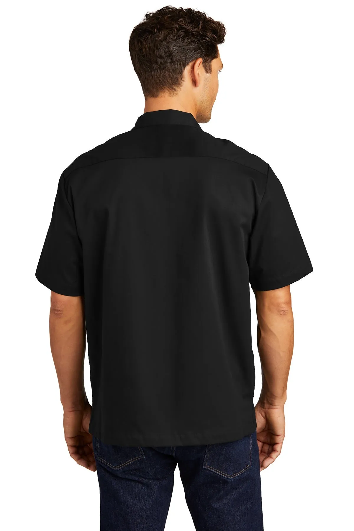Port Authority Retro Branded Camp Shirts, Black/Royal