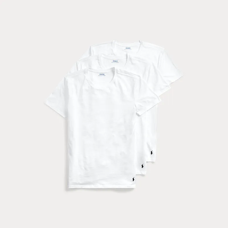 Ralph Lauren Slim Crewneck 3-Pack | White