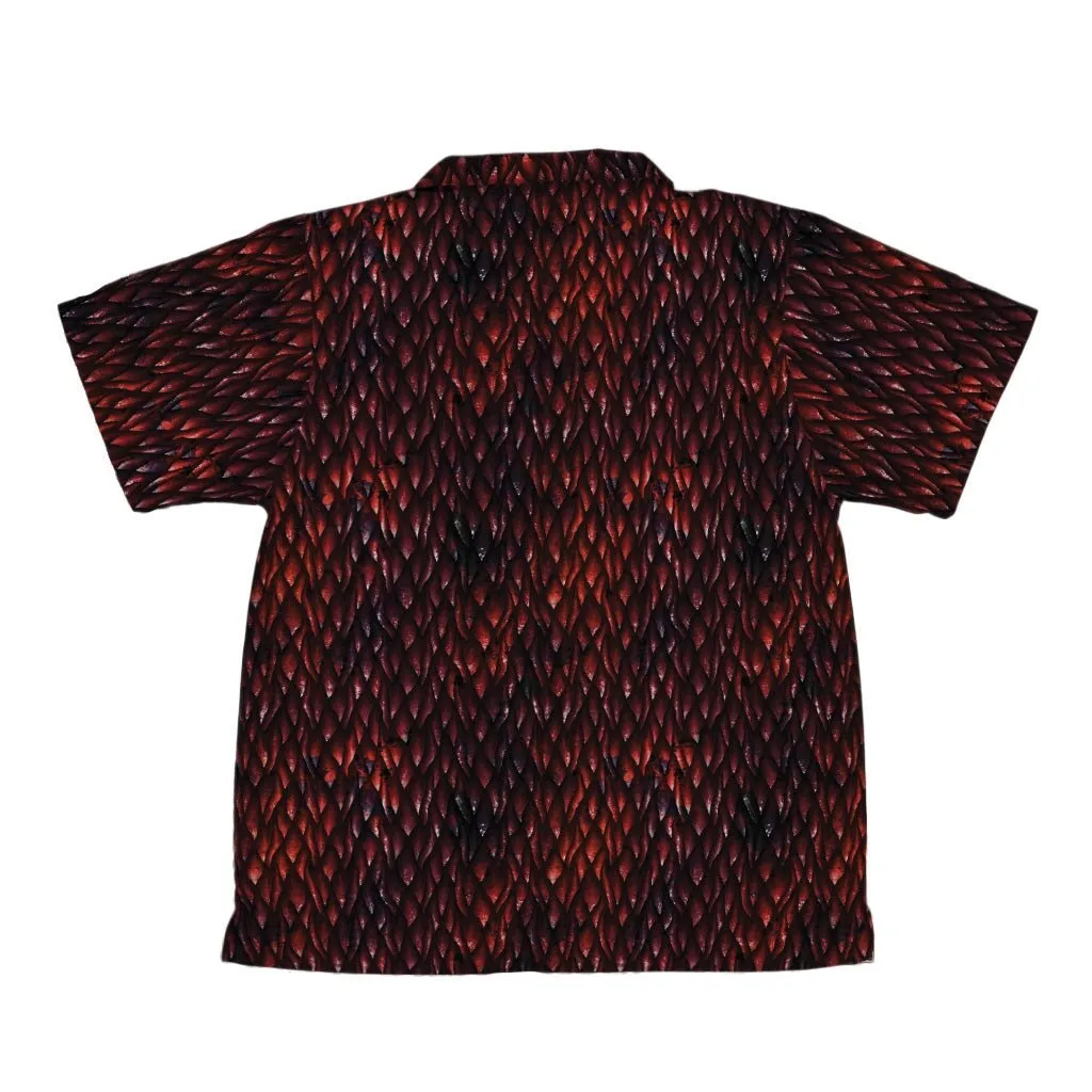 Red Dragon Scales Dnd Youth Hawaiian Shirt