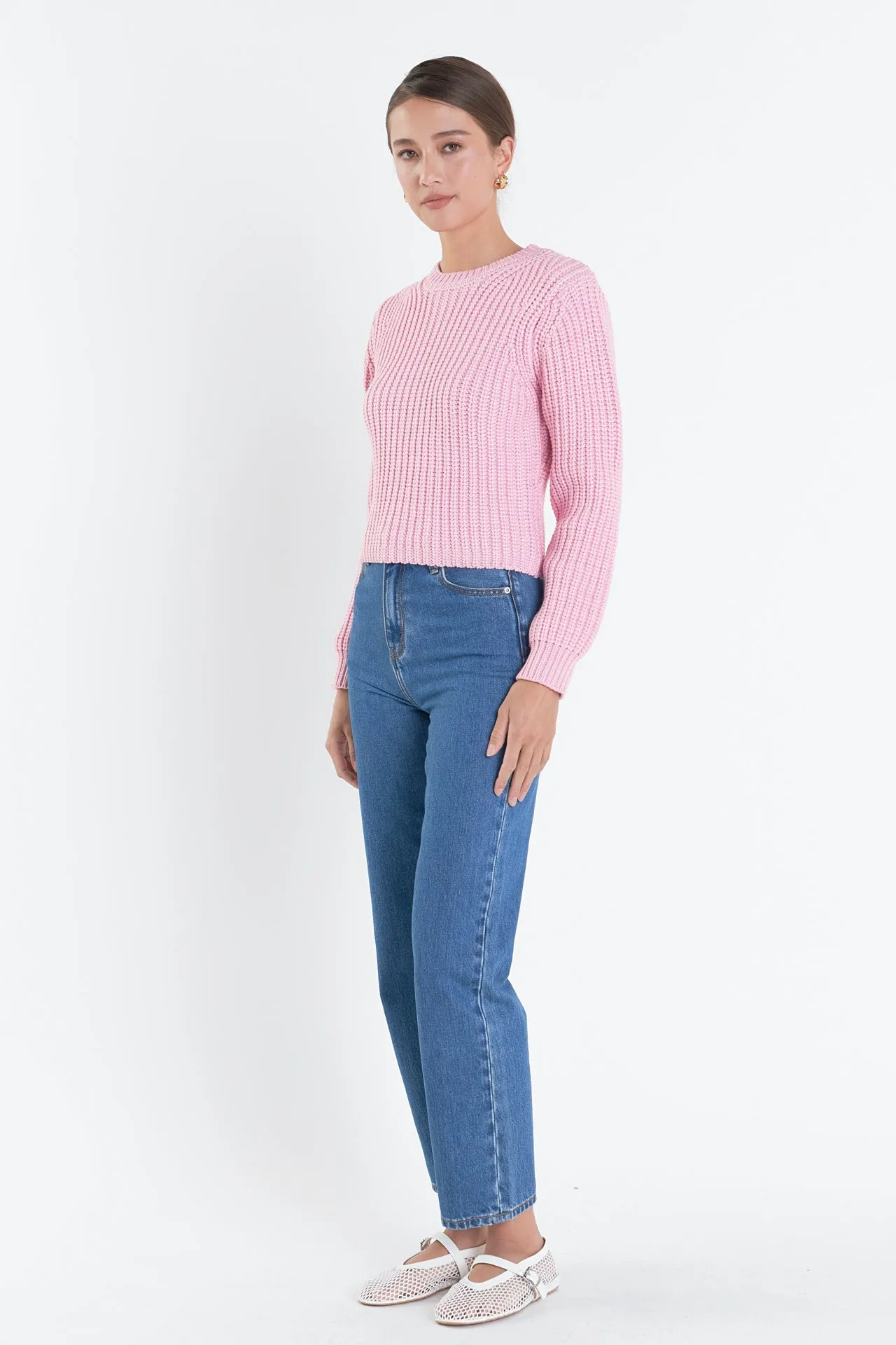 Round-neck Knit Sweater