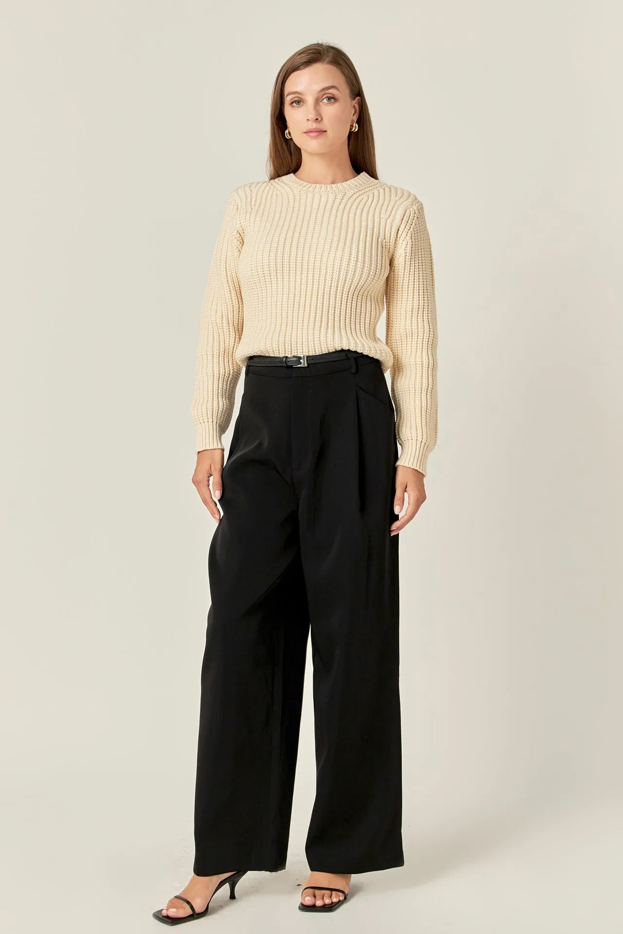 Round-neck Knit Sweater