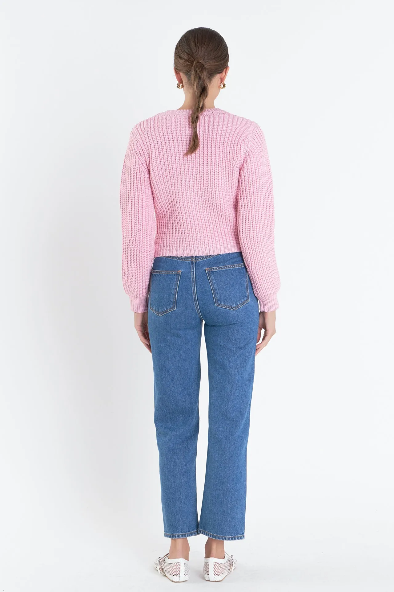 Round-neck Knit Sweater