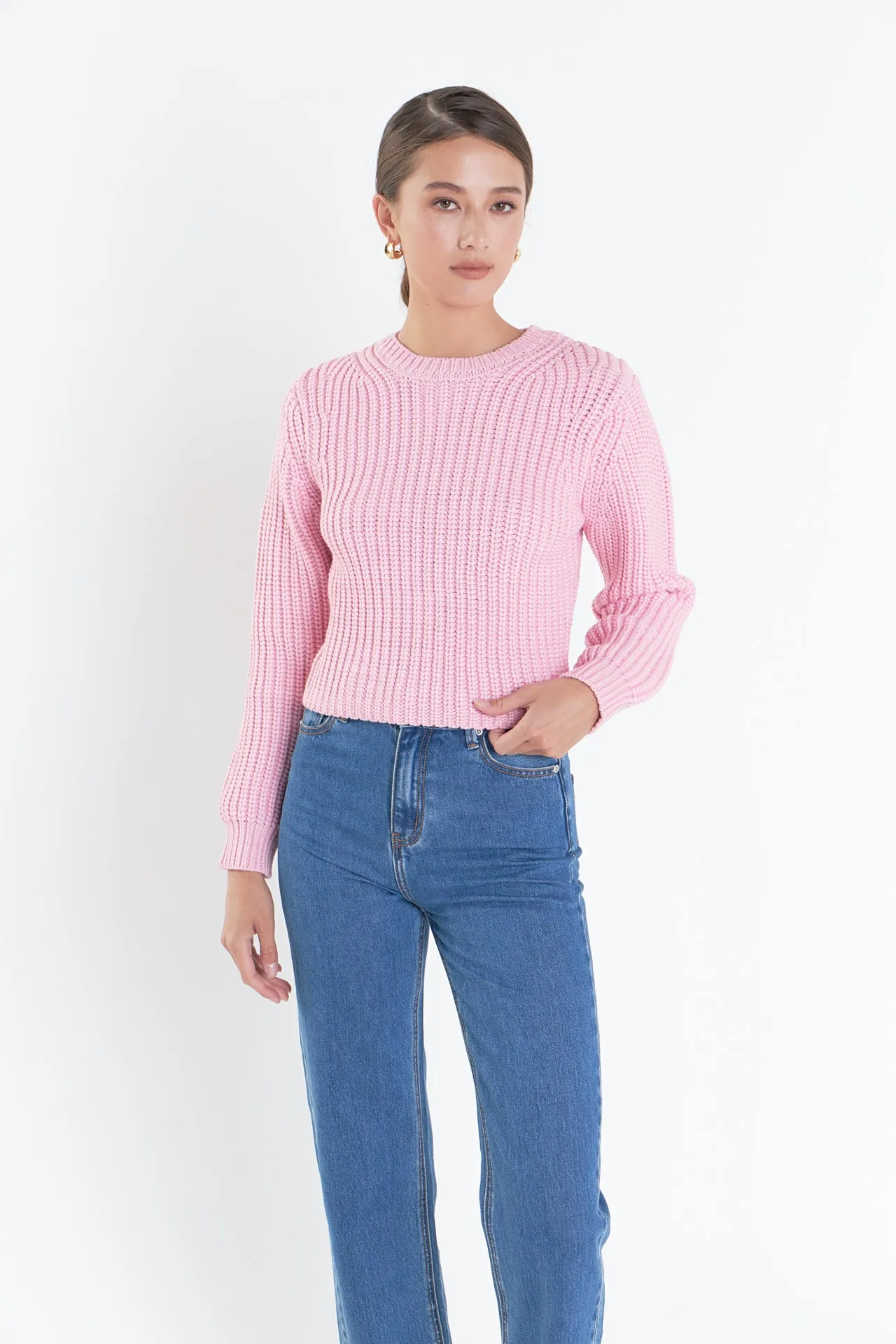 Round-neck Knit Sweater