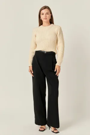 Round-neck Knit Sweater