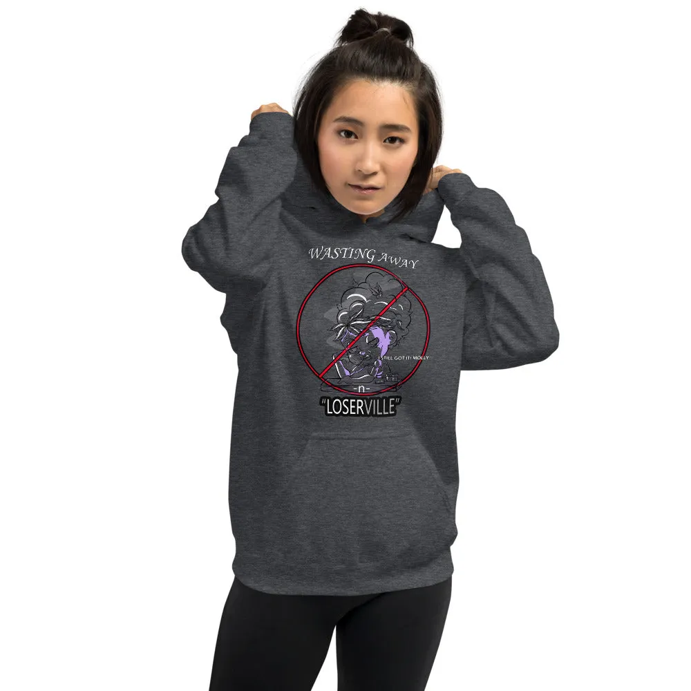 SEXE KUSH LOSER HEAD bw Unisex Hoodie